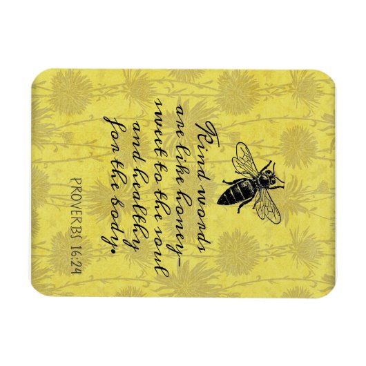 Woorden zoals het honingcitaat magneet (Horizontaal)