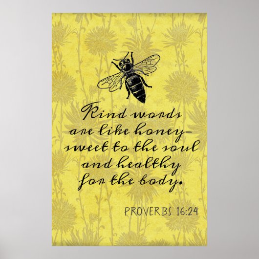 Woorden zoals Honey Proverbs Verse Poster (Voorkant)