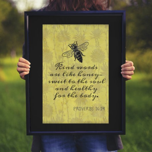 Woorden zoals Honey Proverbs Verse Poster