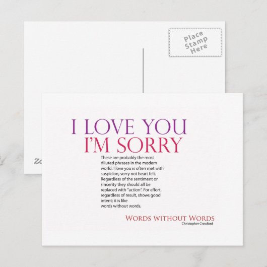 woorden zonder briefkaart (Voorkant / Achterkant)