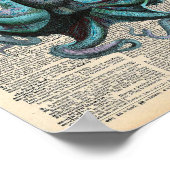  woordenboek Art Blue Ocean Octopus Poster (Hoek)