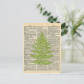  woordenboek Art Green Fern Frond Briefkaart (Staand voorkant)