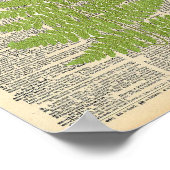  woordenboek Art Green Fern Frond Print (Hoek)