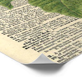  woordenboek Blue Hydrangea Flower Poster (Hoek)