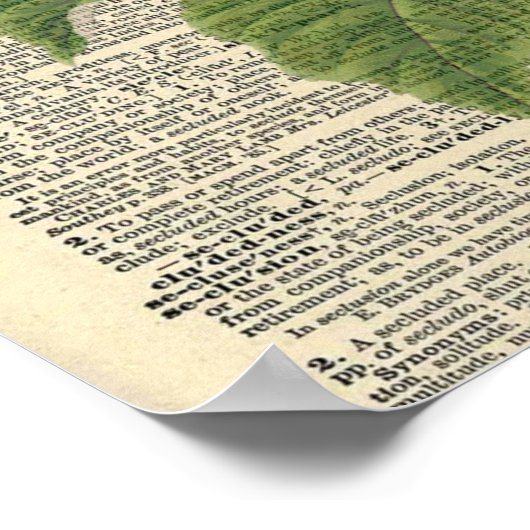  woordenboek Blue Hydrangea Flower Poster (Hoek)