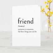 Woordenboek Definitie van een Vriend Kaart (Gele Bloem)