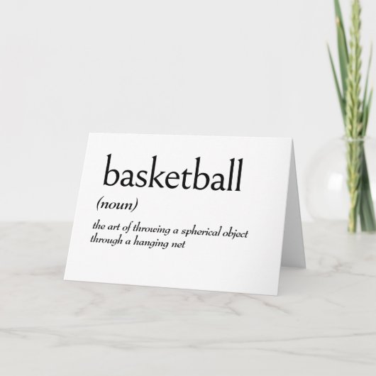 Woordenboek definitie voor BASKETBAL Kaart (Voorkant)