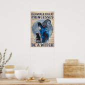 Woordenboek Een wereld vol prinsessen is een heks Poster (Keuken)