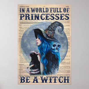Woordenboek Een wereld vol prinsessen is een heks Poster