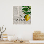  woordenboek en handgemaakte lemonstructuur poster (Keuken)
