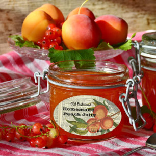  woordenboek Page Peach Jelly Canning Label