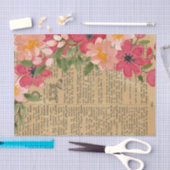 Woordenboek  pagina met loskoppeling van bloemen tissuepapier (Craft)