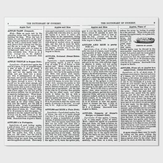  woordenboek Pagina's Apple Recipes Cadeaupapier (Vlak)