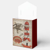 woordenboek print kunst kustvuurtoren van seashell bedankdoosjes (Geopend)