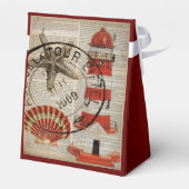 woordenboek print kunst kustvuurtoren van seashell bedankdoosjes (Achterkant)