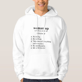Woordenboek Stijl "Woman Up" Hooded Sweatshirt