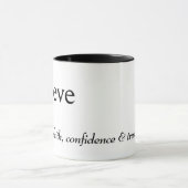 Woordenboekdefinitie voor Believe Mok (Midden)