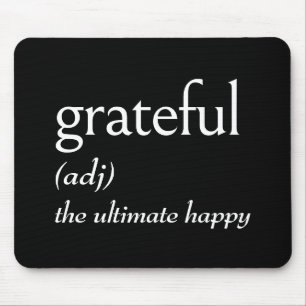 Woordenboekdefinitie voor DANKBAAR Muismat