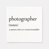 Woordenboekdefinitie voor FOTOGRAAF Servet (Voorkant)