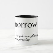 Woordenboekdefinitie voor morgen mok (Midden)