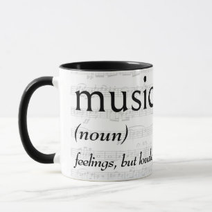 Woordenboekdefinitie voor MUZIEK Mok
