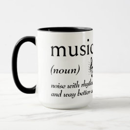 Woordenboekdefinitie voor MUZIEK Mok