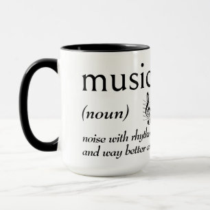 Woordenboekdefinitie voor MUZIEK Mok