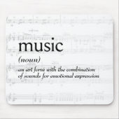 Woordenboekdefinitie voor MUZIEK Muismat (Voorkant)