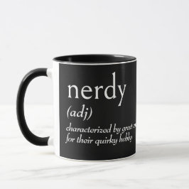 Woordenboekdefinitie voor NERDY Mok