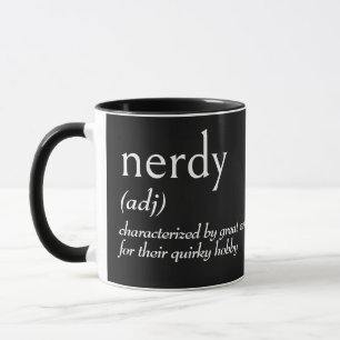 Woordenboekdefinitie voor NERDY Mok