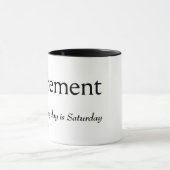 Woordenboekdefinitie voor pensionering mok (Midden)