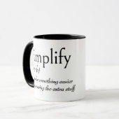 Woordenboekdefinitie voor SIMPLIFICEREN Mok (Voorkant links)
