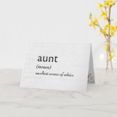 Woordenboekdefinitie voor tante kaart (Gele Bloem)