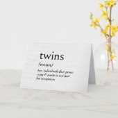 Woordenboekdefinitie voor tweelingen kaart (Gele Bloem)