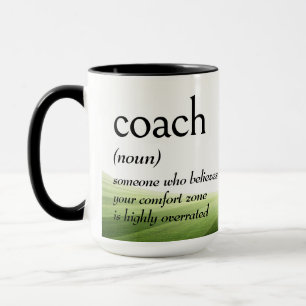 Woordenboekdefinitie voor voetbal COACH Mok