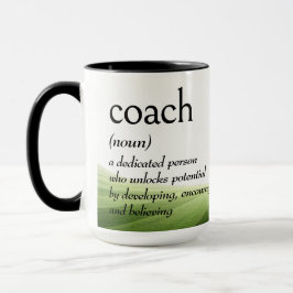 Woordenboekdefinitie voor voetbal COACH Mok