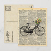  woordenboekencyclus met bloemen briefkaart (Voorkant / Achterkant)