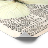 woordenboekpagina en witte vlinder poster (Hoek)