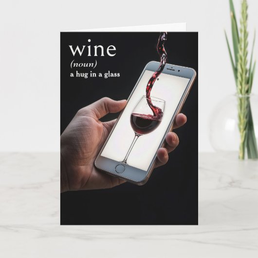 Woordenboek's Definitie van WIJN voor Verjaardag Kaart (Voorkant)