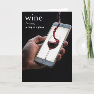 Woordenboek's Definitie van WIJN voor Verjaardag Kaart