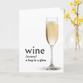 Woordenboek's Definitie van WIJN voor Verjaardag Kaart (Gele Bloem)