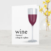 Woordenboek's Definitie van WIJN voor Verjaardag Kaart (Gele Bloem)