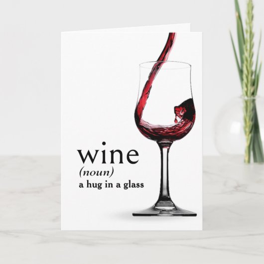 Woordenboek's Definitie van WIJN voor Verjaardag Kaart (Voorkant)