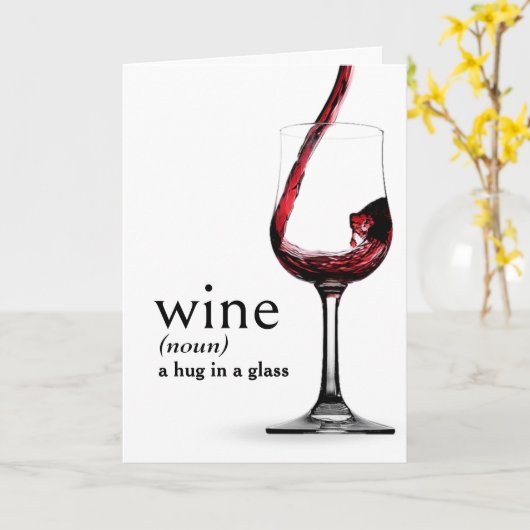 Woordenboek's Definitie van WIJN voor Verjaardag Kaart (Gele Bloem)