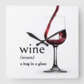 Woordenboek's Definition of WINE Vierkante Klok (Voorkant)