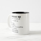 Woordenboekstijldefinitie "vrouw omhoog" Mok (Voorkant links)