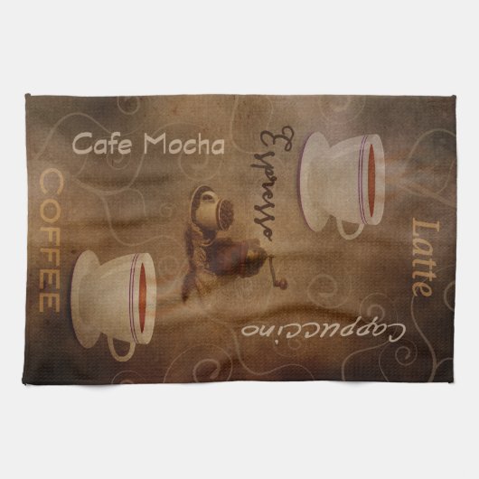 Woordenhanddoek van Coffee Lover Theedoek (Horizontaal)