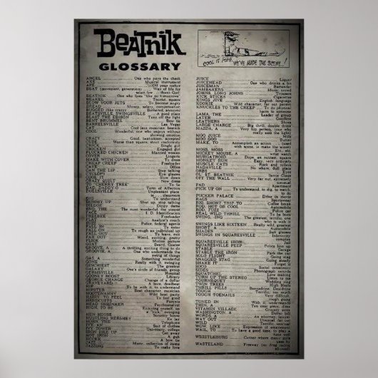Woordenlijst Beatnik (poster) Poster (Voorkant)