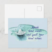 Woordenlijst spreken met papieren Briefkaart (Voorkant / Achterkant)