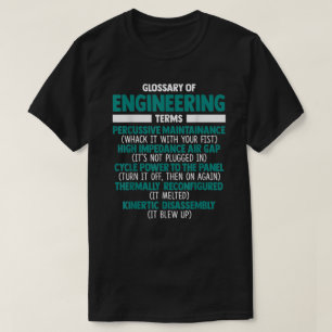 Woordenlijst van technische termen Funny Engineer  T-shirt